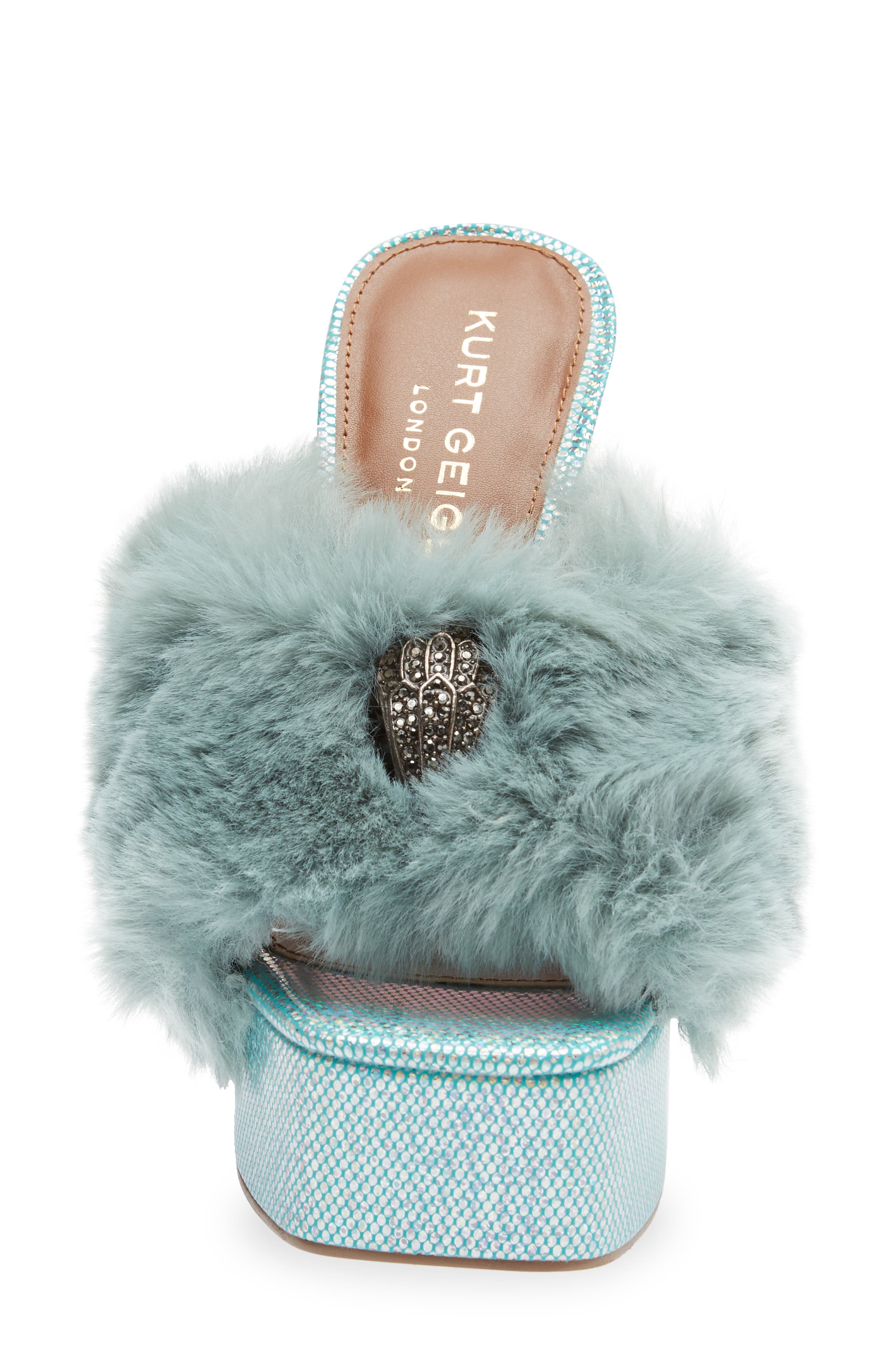 Kurt Geiger London Kensington Faux Fur Platform Sandal, Alternate, color, 