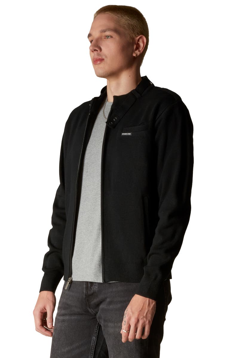 Members Only Men's Iconic Racer Sweater, Alternate, color, Black