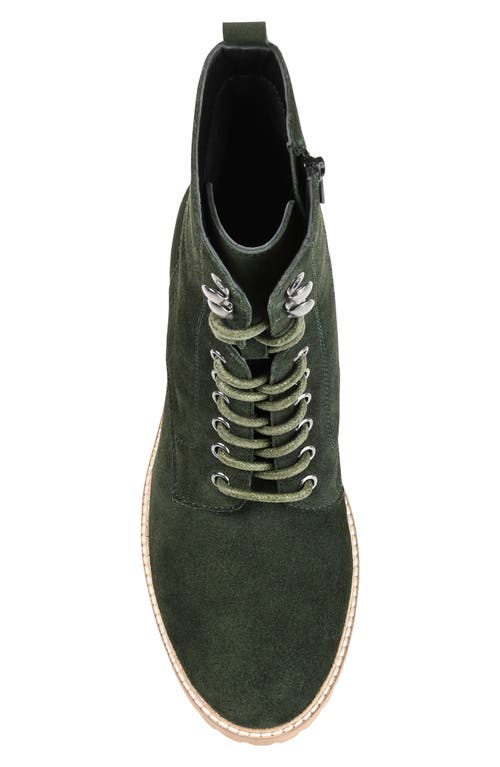 Journee Signature Malle Lace-up Boot In Olive