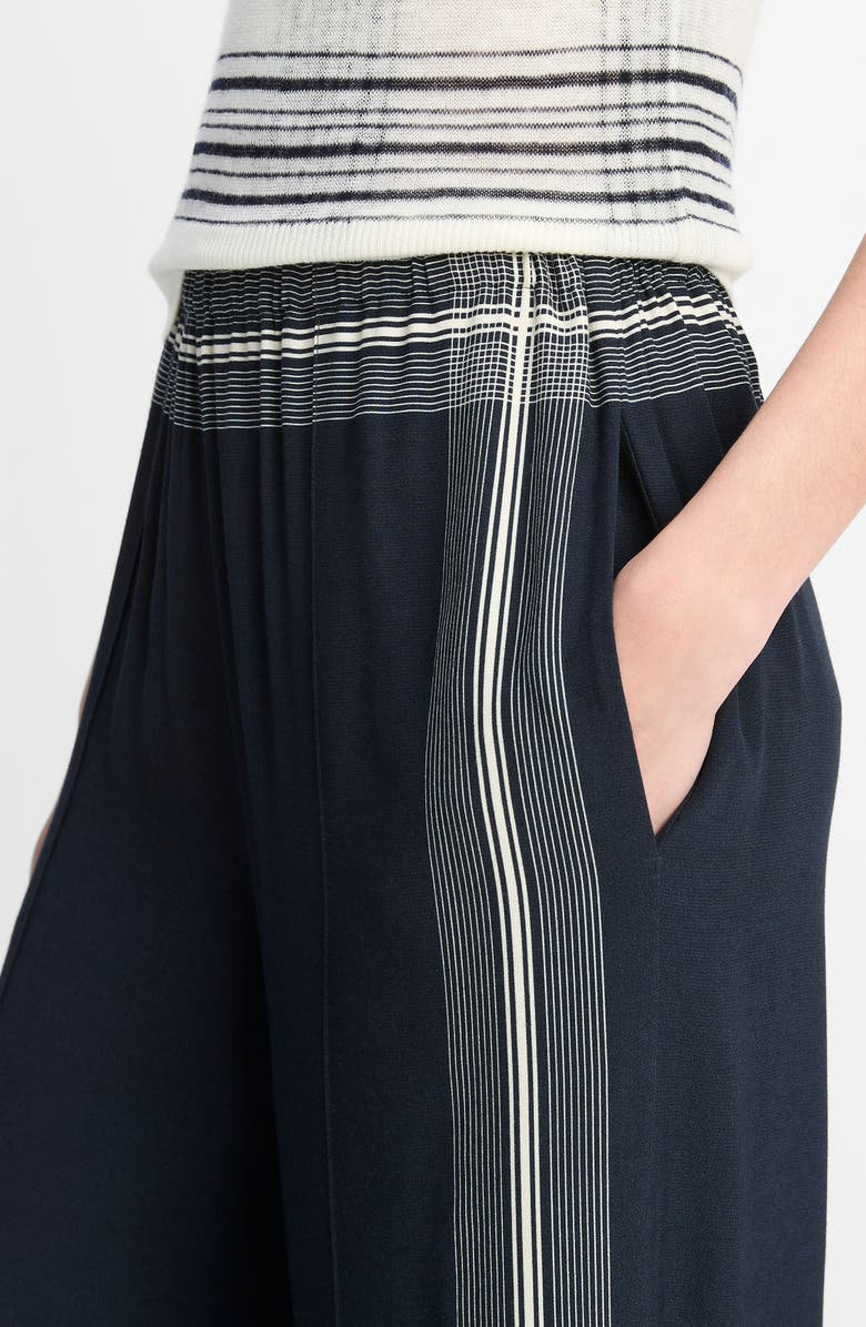 Vince Placed Stripe Pull-On Pants, Alternate, color,