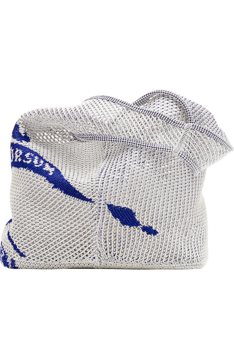 Burberry Large EKD Crochet Bag, Alternate, color, White