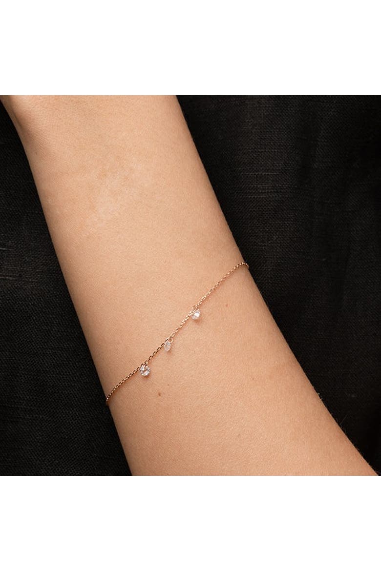 Sterling Silver 18k Gold Plated Emmeline Bracelet Delicate Design, Alternate, color, Gold