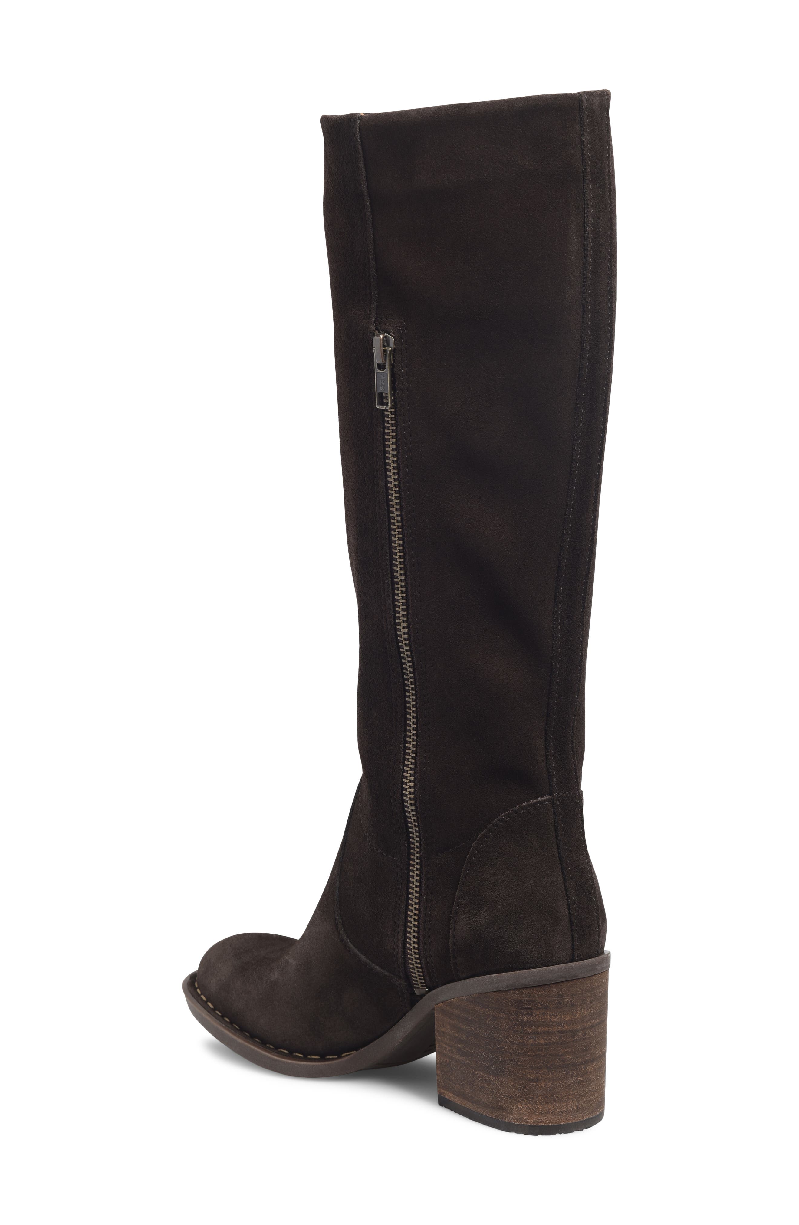 Børn Thea Knee High Boot, Alternate, color, Chocolate Suede