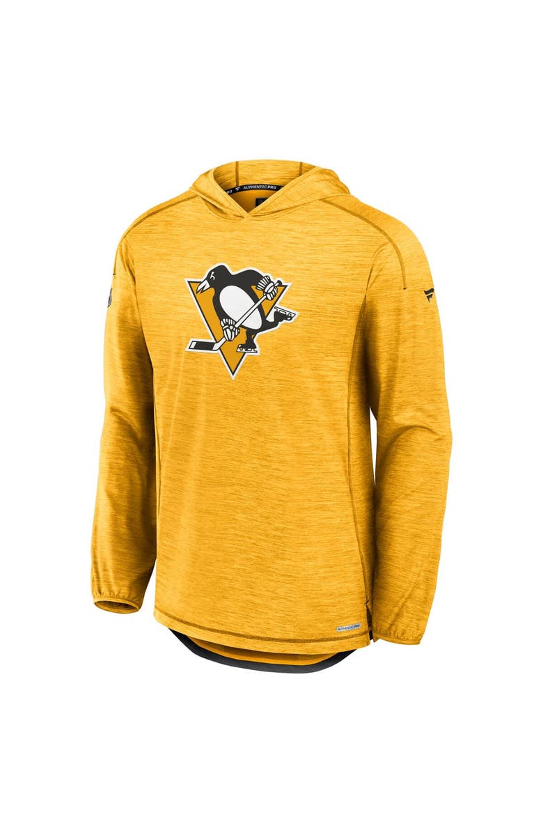 FANATICS Men's Fanatics Gold Pittsburgh Penguins Authentic Pro Rink Lightweight Pullover Hoodie, Alternate, color, Gold