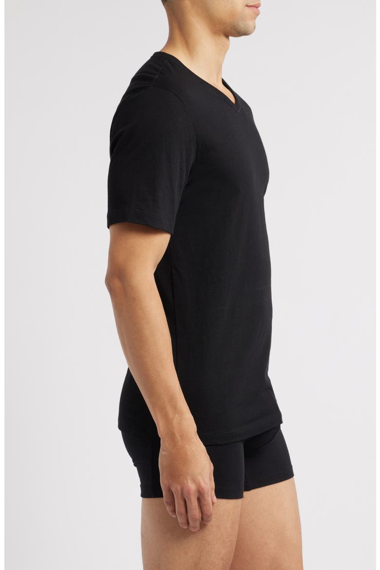 3-Pack V-Neck T-Shirts, Alternate, color, BLACK