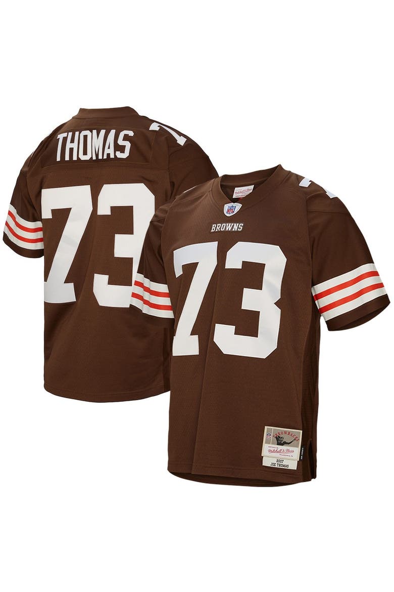 Men's Mitchell & Ness Joe Thomas Brown Cleveland Browns Legacy Replica Jersey, Main, color, Brown