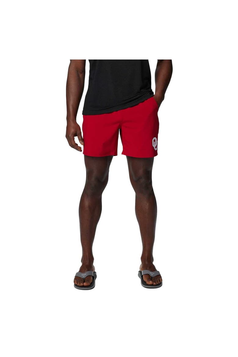 Men's Columbia Crimson Oklahoma Sooners PFG Terminal Roamer™ Omni-Shade™ Stretch Shorts, Main, color, Crimson