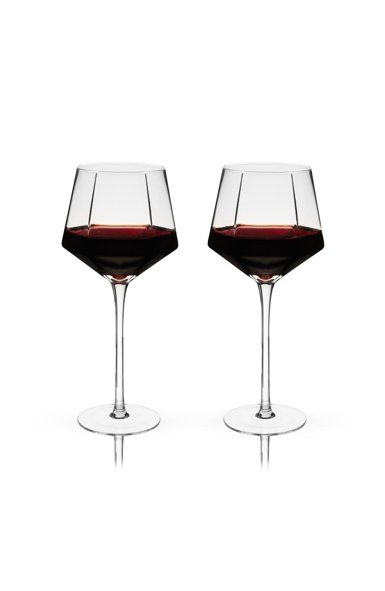 Viski Seneca Crystal Wine Glasses Set of 2, Alternate, color, Clear