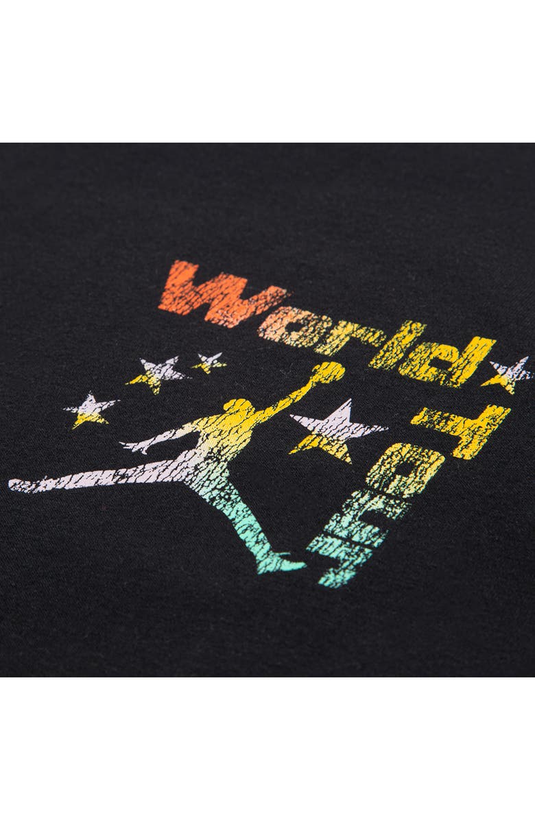 Jordan Kids' Wold Tour Cotton Blend Graphic T-Shirt, Alternate, color, Black