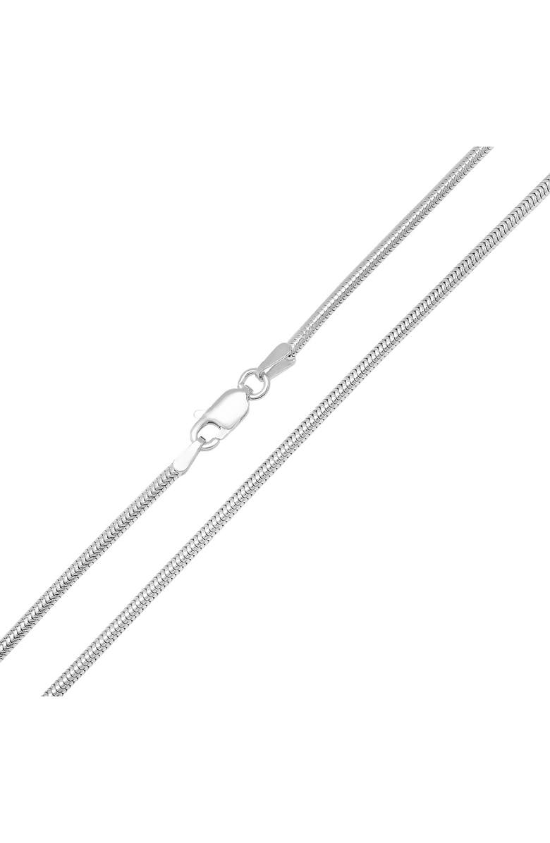 Queen Jewels Sterling Silver Snake Chain Necklace, Alternate, color, Silver