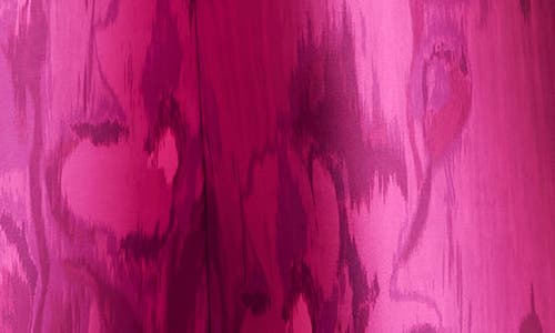 Kay Unger Natalie Strapless Midi Dress In Vivid Berry Multi