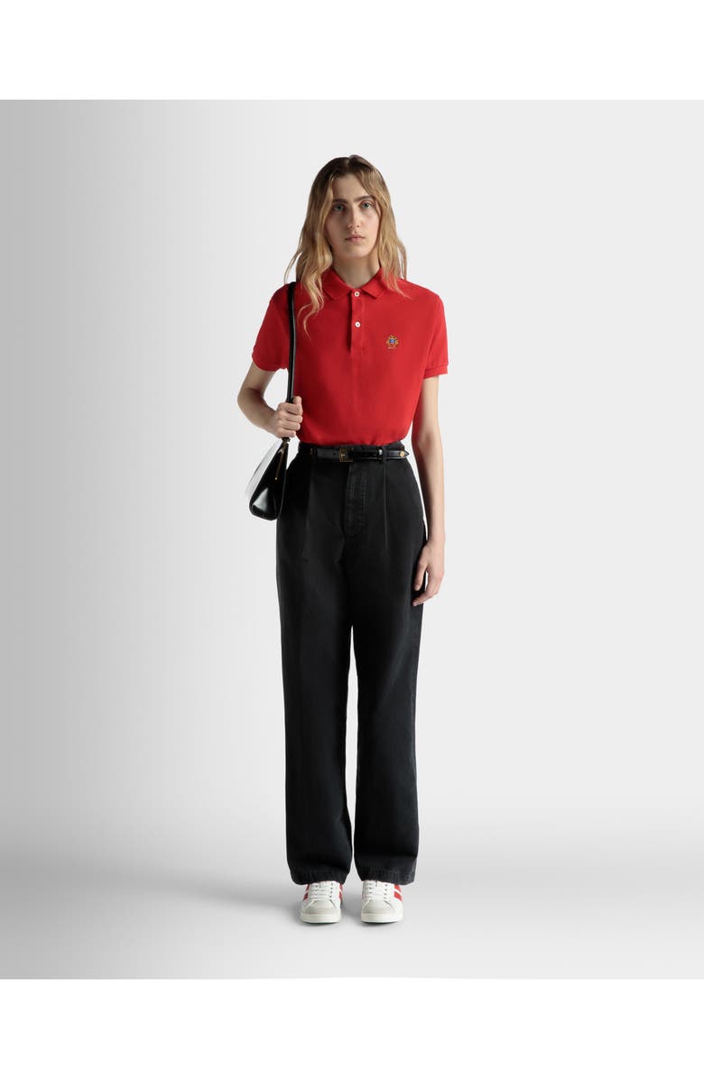 Bally Short Sleeve Polo, Alternate, color, Red