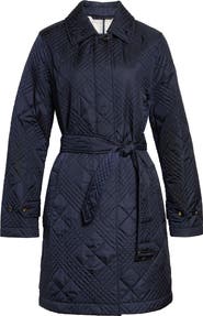Burberry Darliston Iconic Check Quilted Trench Coat