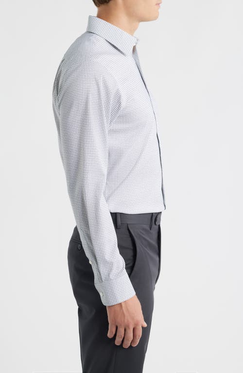 Nordstrom Trim Fit Geometric Print Premium Performance Dress Shirt In Blue