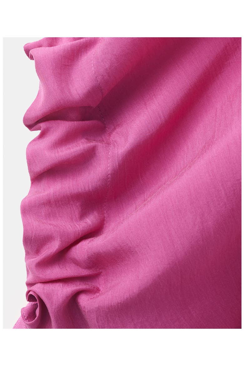 Puff Sleeve Silk Nightgown, Alternate, color, FUCHSIA