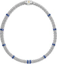 LAGOS Blue Caviar Diamond Station Necklace