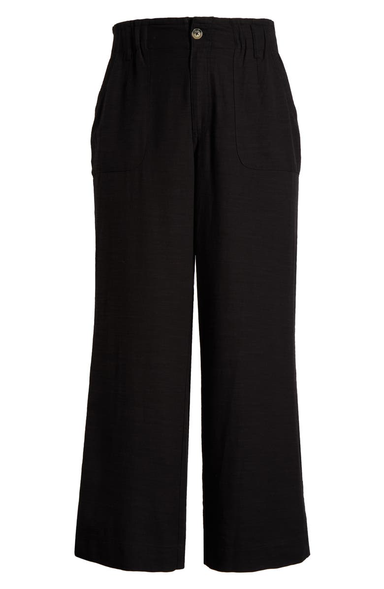Wit & Wisdom Sky Rise Paperbag Waist Pants, Alternate, color, Black