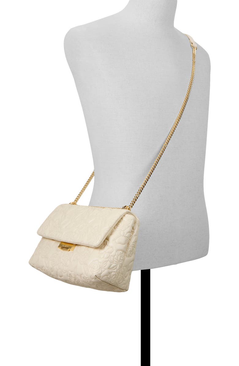 Ted Baker London Ginn Marie Quilted Crossbody Bag, Alternate, color, White/Bone