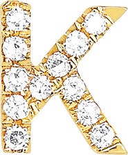 EF Collection Diamond Initial Stud Earring