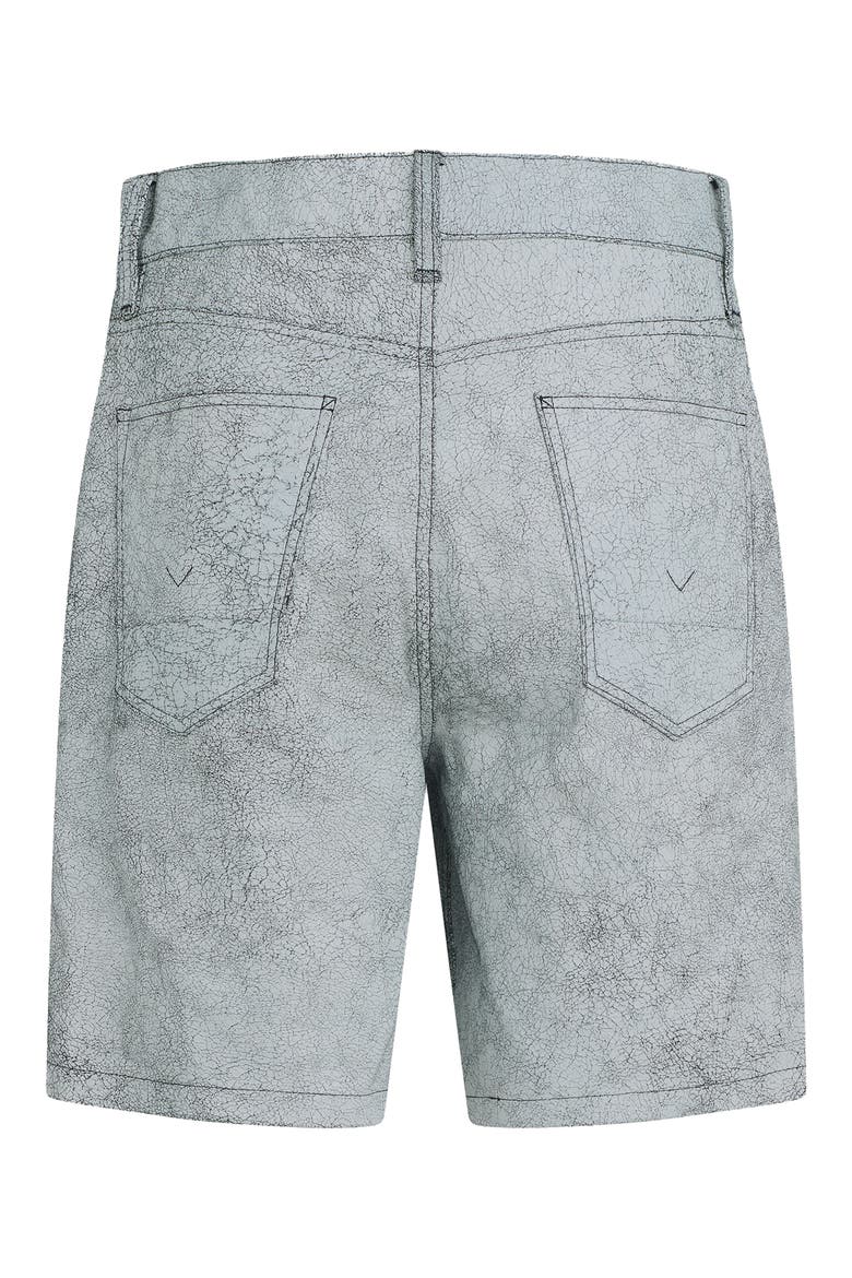 Clint Leather Five Pocket Shorts, Alternate, color, CRACKED WHITE