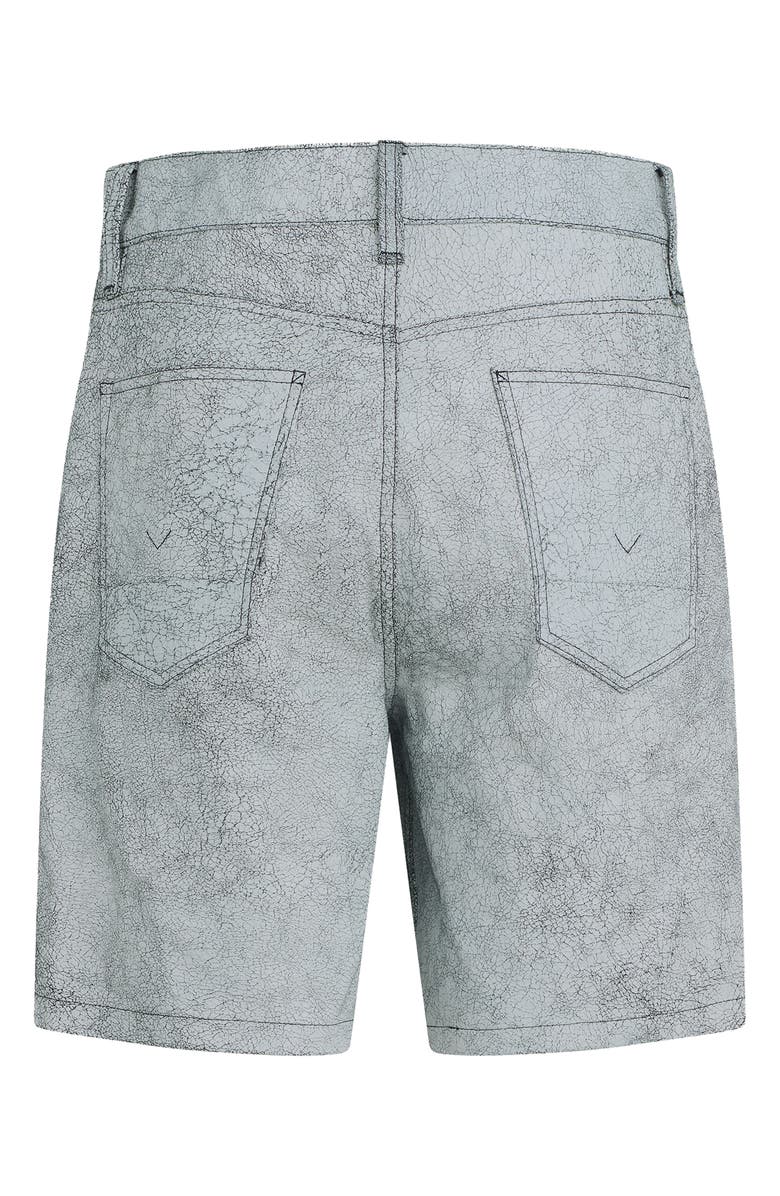 Hudson Jeans Clint Leather Five Pocket Shorts, Alternate, color, Cracked White