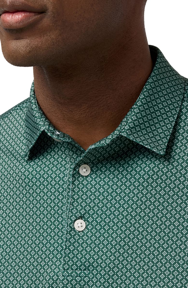 Mizzen+Main Versa Trim Fit Performance Golf Polo, Alternate, color, Pine Circle Texture
