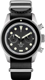 UNIMATIC Modello Tre NATO Strap Classic Chronograph Watch, 41mm x 42mm