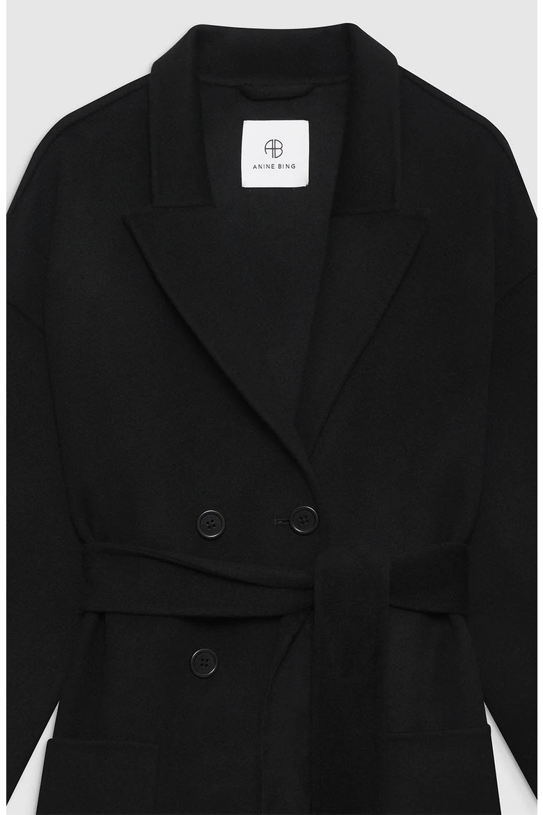 Dylan Cashmere Blend Coat, Alternate, color, Black