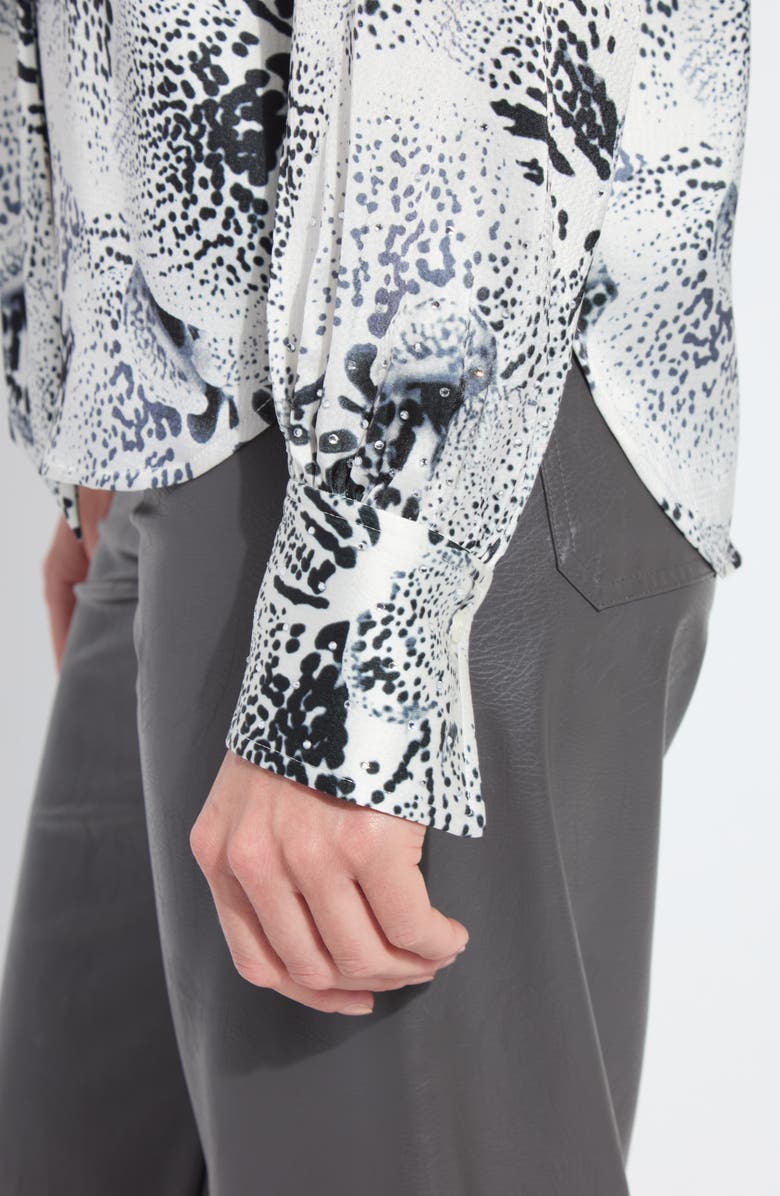 Lysse Onyx Embellished Mock Neck Top, Alternate, color, Winter Orchid