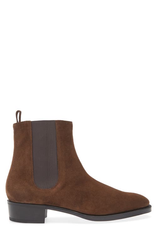 John Lobb Freddi Suede Ankle Boots In Dark Brown