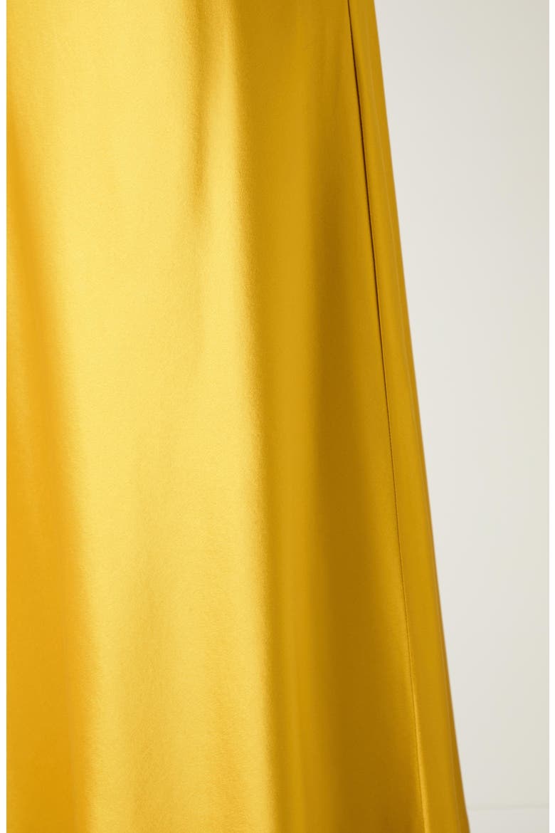Zoe Satin Maxi Skirt, Alternate, color, GOLD