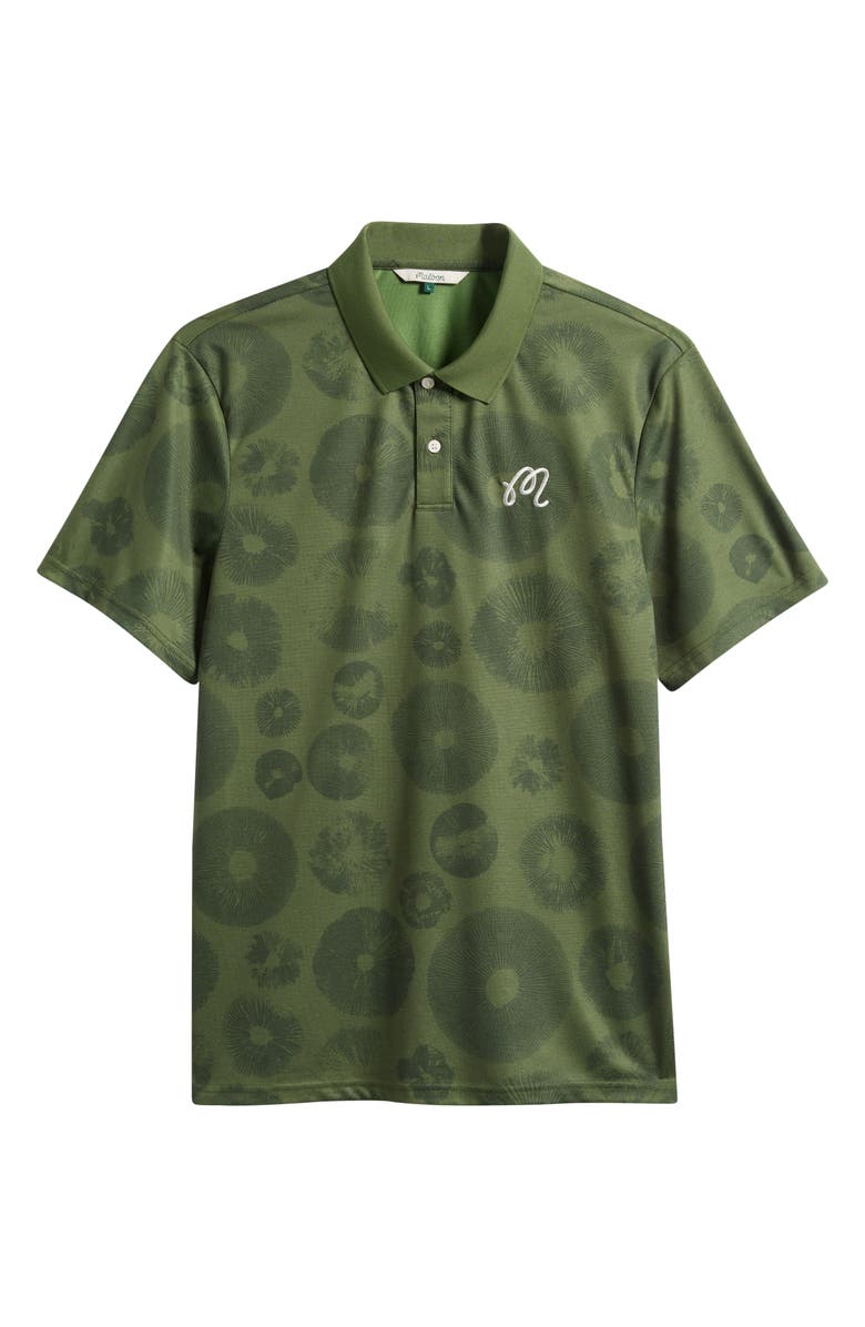 Malbon Golf Fairway Foraging Golf Polo, Main, color, Olivine