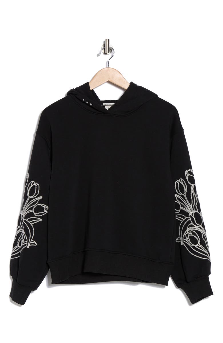 Scotch & Soda Embroidered Hooded Sweatshirt, Alternate, color, 