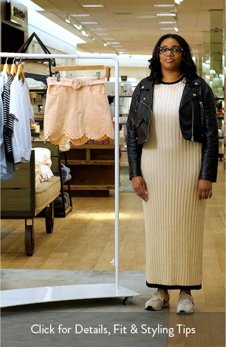 Belted Cotton Twill Miniskirt, sales video thumbnail