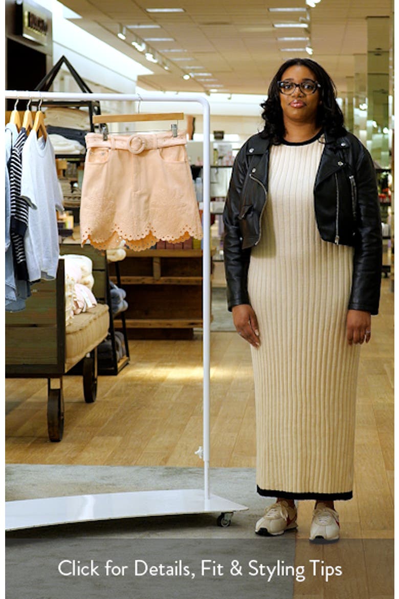 Belted Cotton Twill Miniskirt video