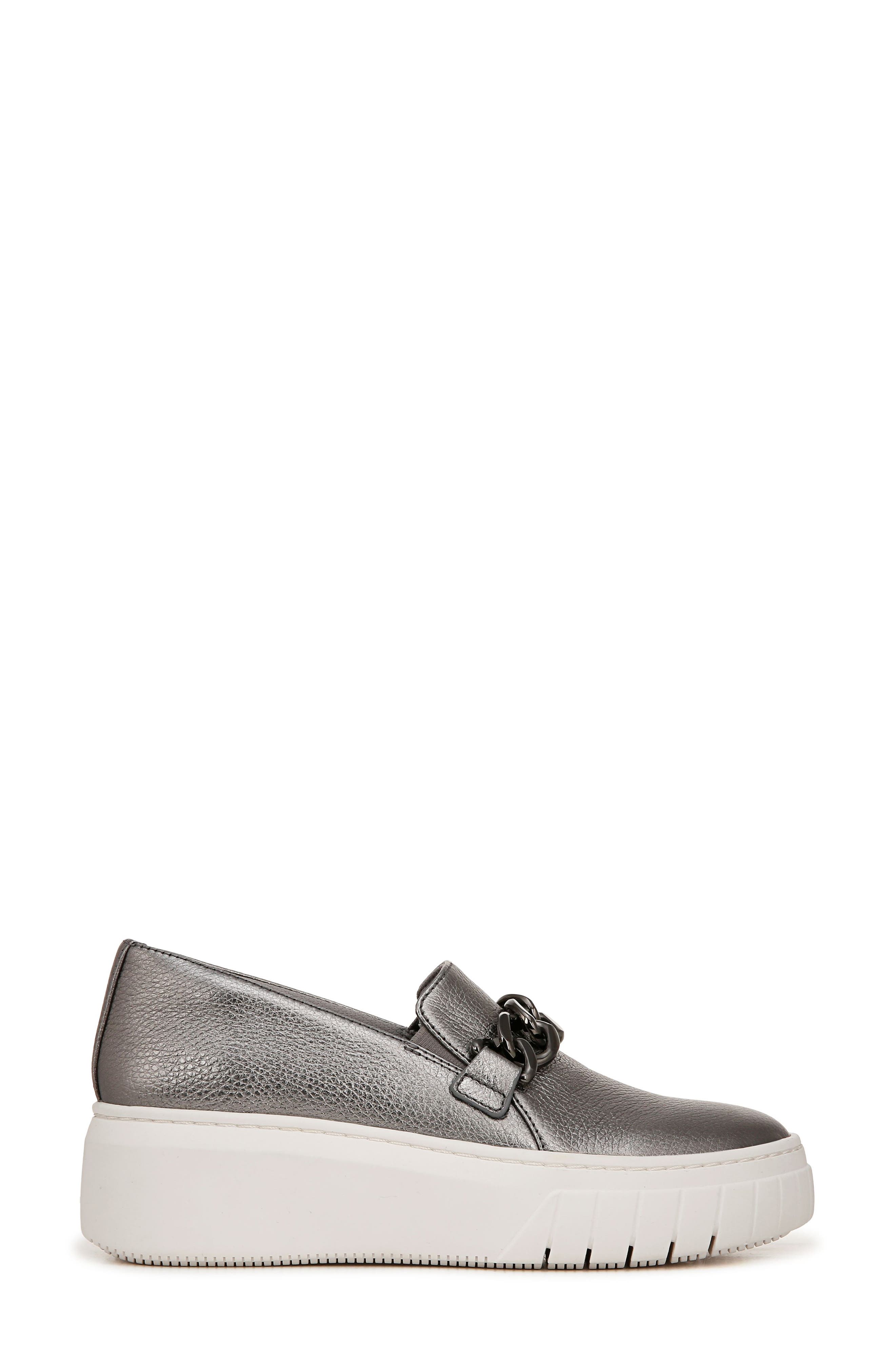 Naturalizer Daphne Slip-On Platform Sneaker, Alternate, color, Pewter Leather