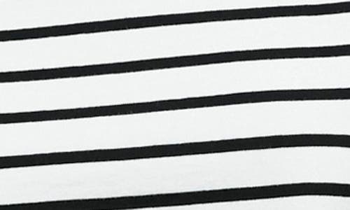 Madewell Perfect Stripe Cotton Crewneck T-shirt In Black & White Stripe