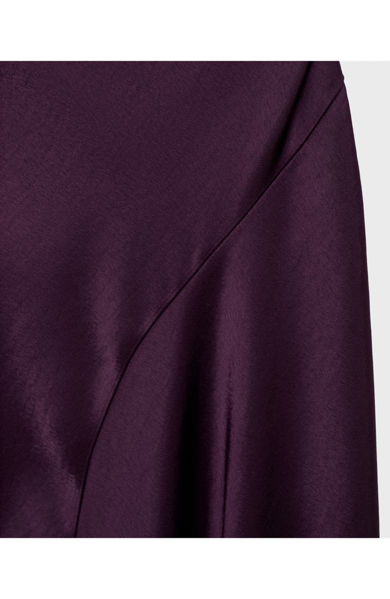 MANGO Asymmetric One-Shoulder Midi Dress, Alternate, color, Purple