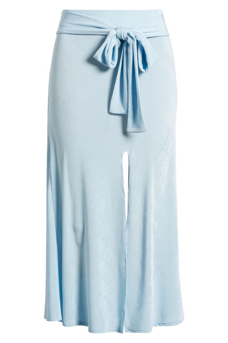 Skye Front Tie Maxi Skirt, Alternate, color, BLUE