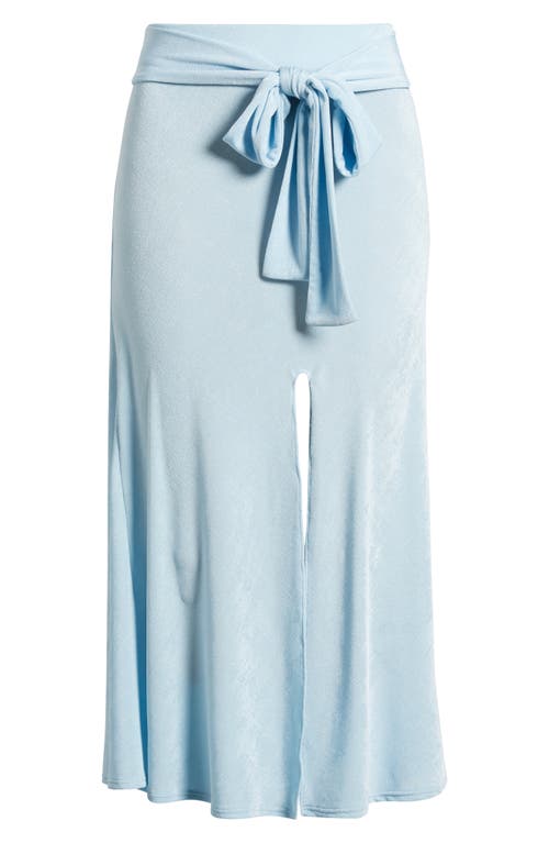 Bella Venice Skye Front Tie Maxi Skirt In Blue