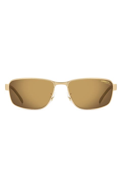 C Flex 58mm Polarized Rectangular Sunglasses