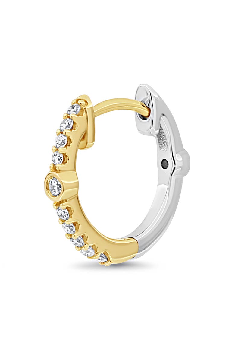Maya Two-Tone 18K Gold Diamond Hoop Earrings, Alternate, color, 18K TWO TONE