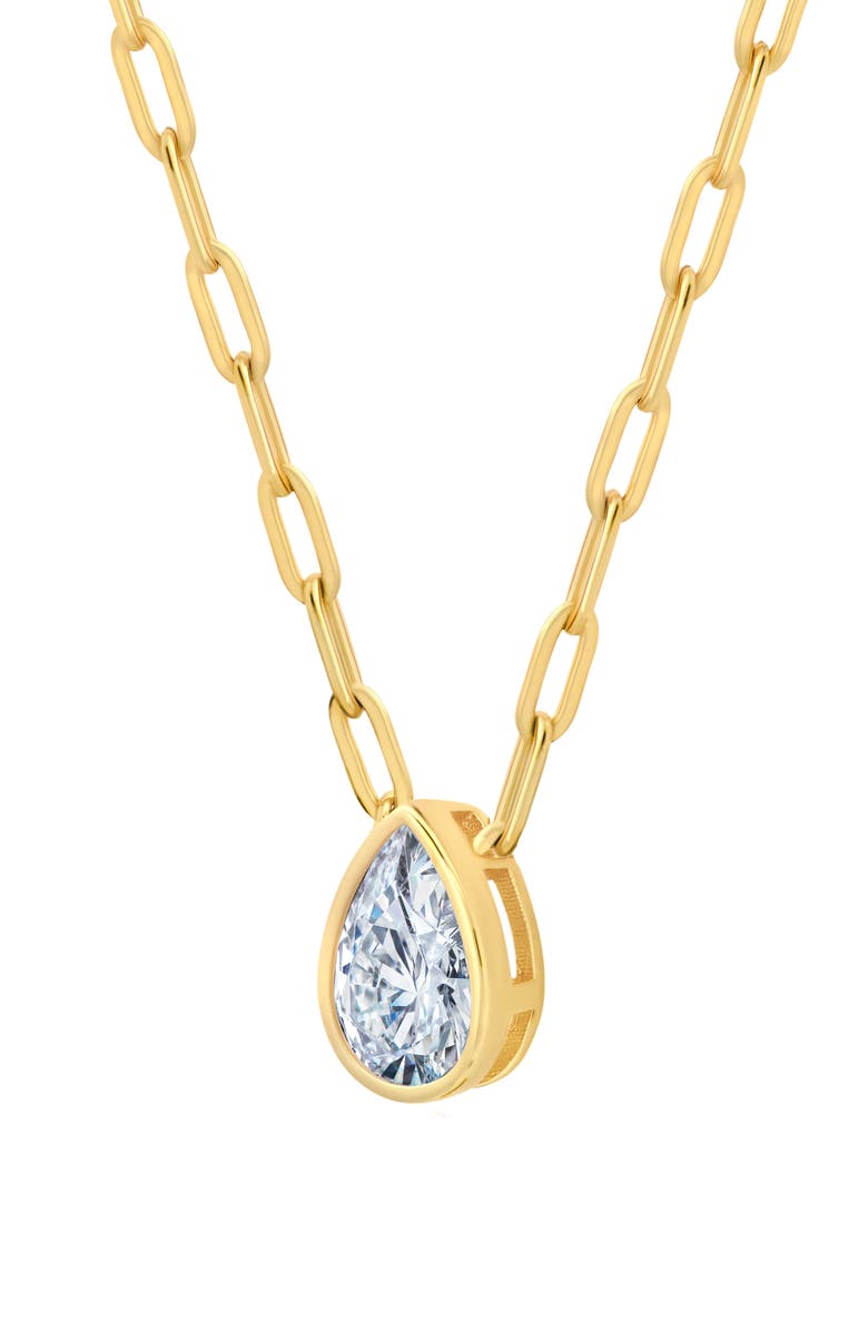 Crislu Pear Cut Pendant Necklace, Alternate, color,