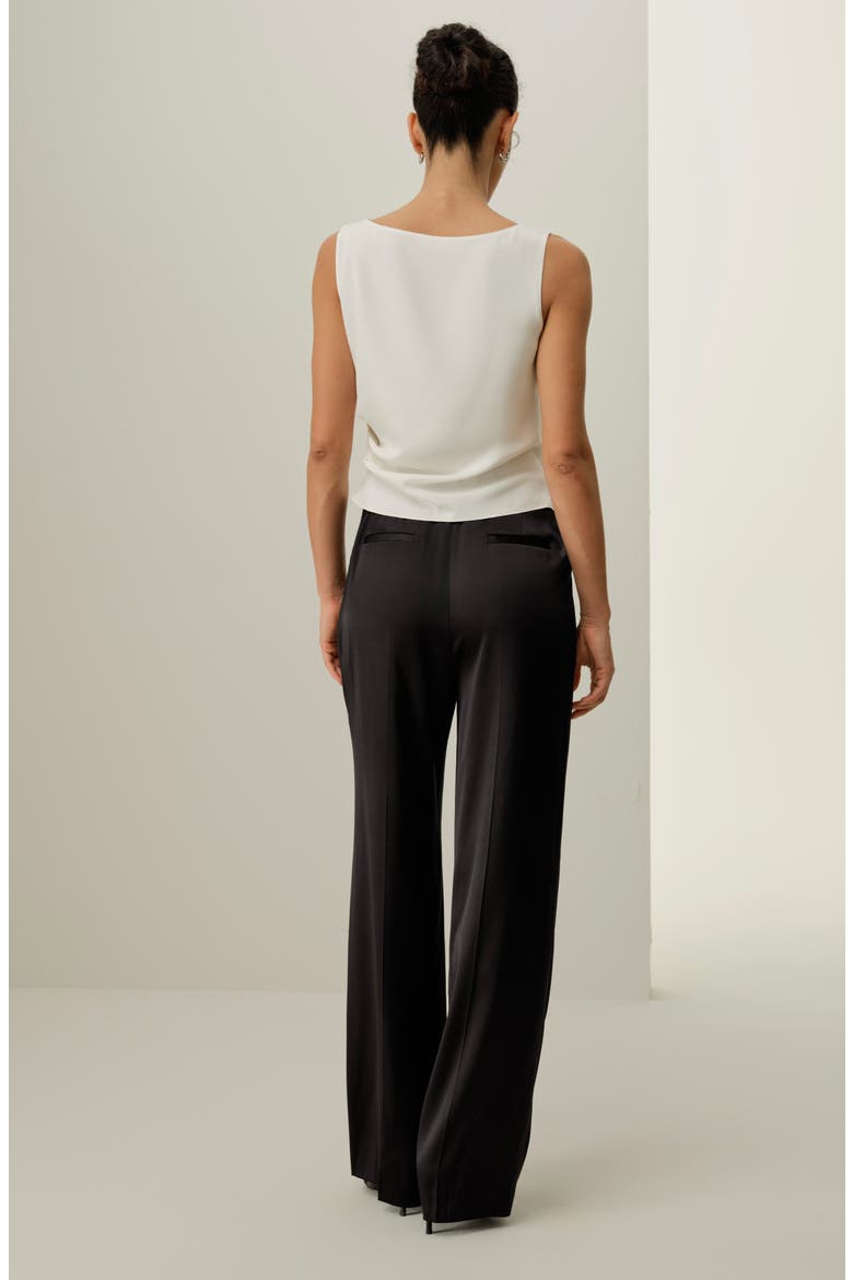Women's Élise V-Neck Silk Top, Alternate, color, Natural White