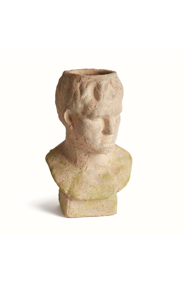 Napa Home & Garden Weathered Garden Male Bust Planter, Main, color, Brown