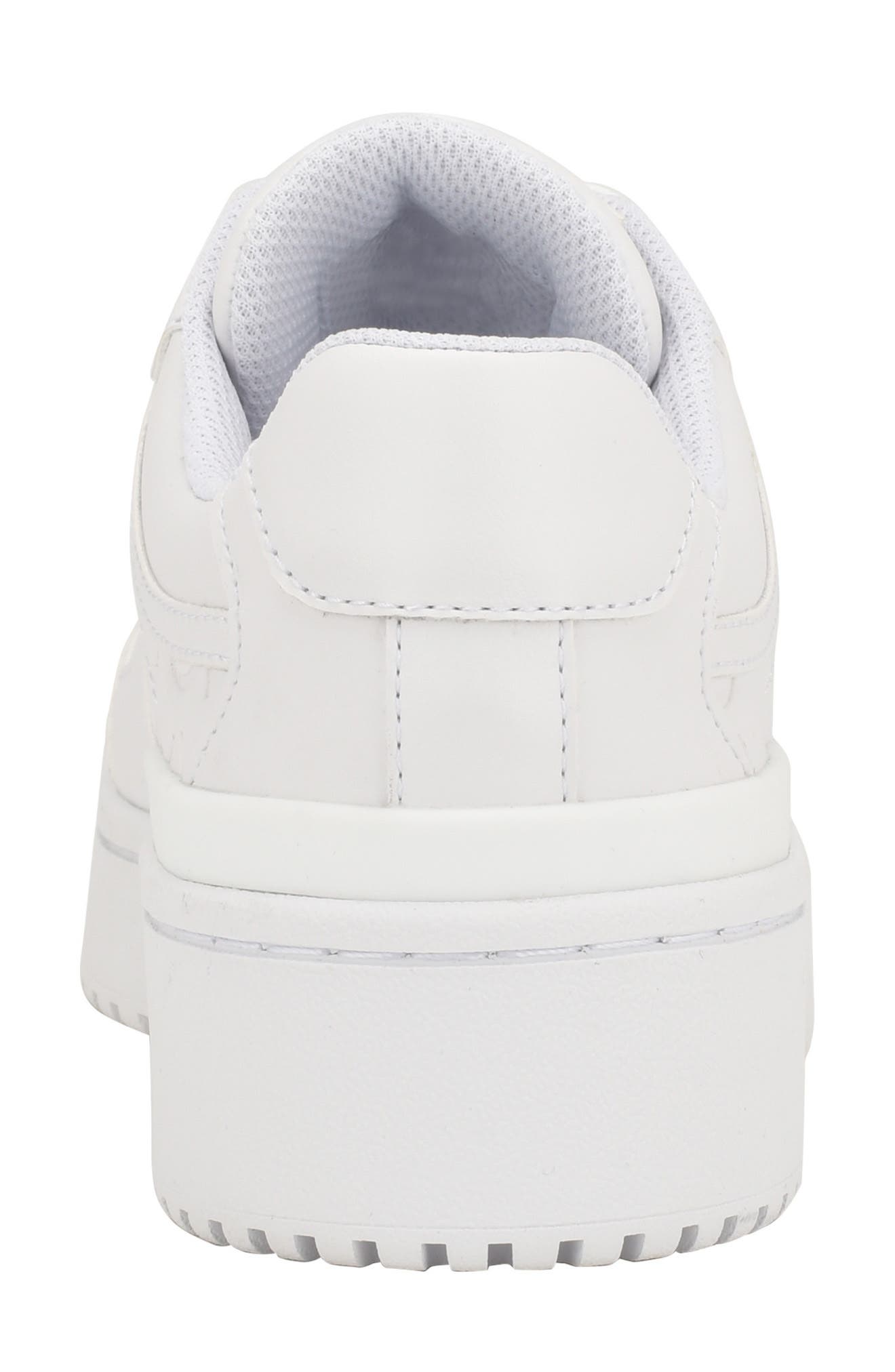 Calvin Klein Carlla Embossed Platform Sneaker, Alternate, color, White
