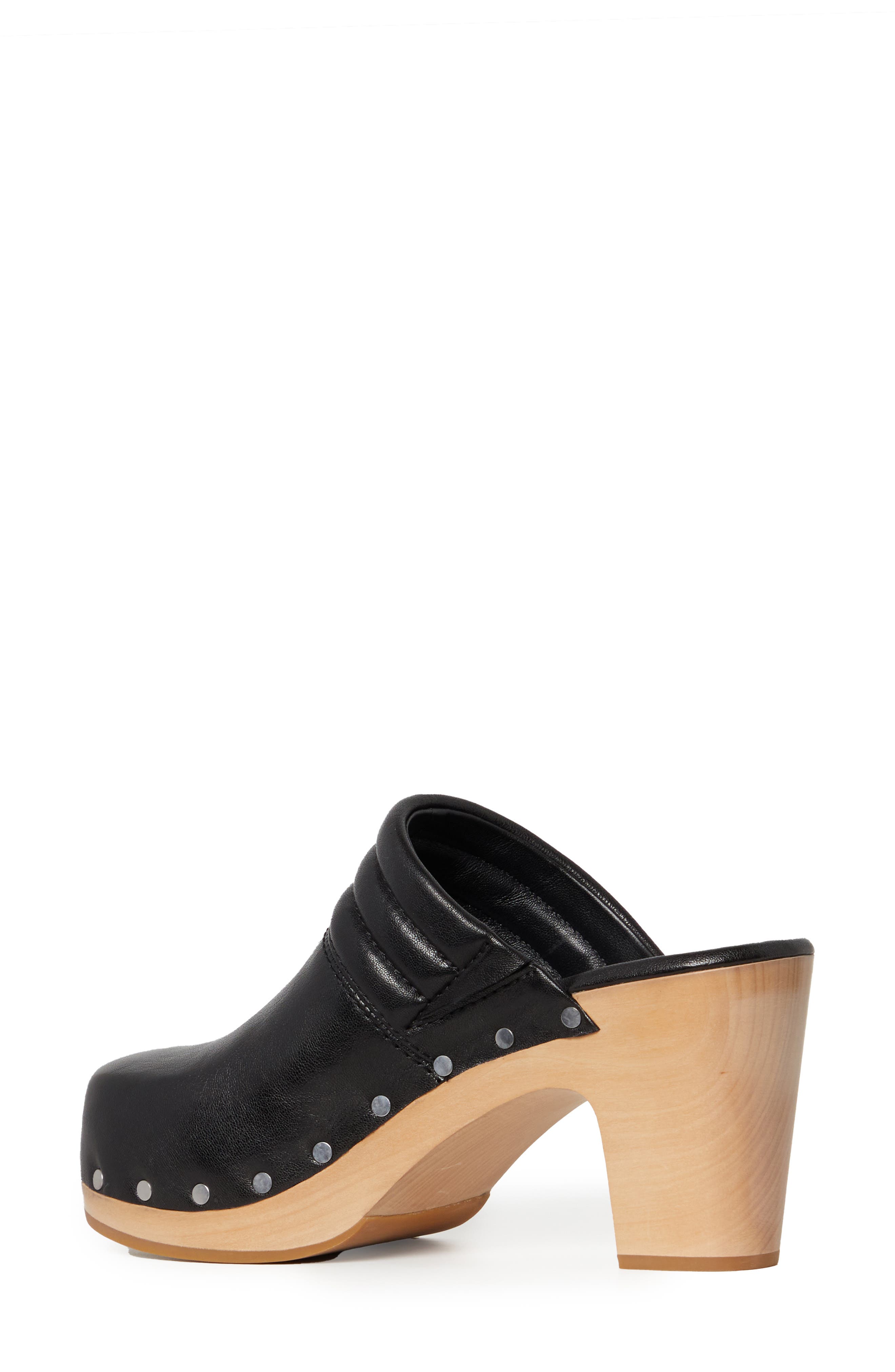 PAIGE Robbie Studded Clog, Alternate, color, Black