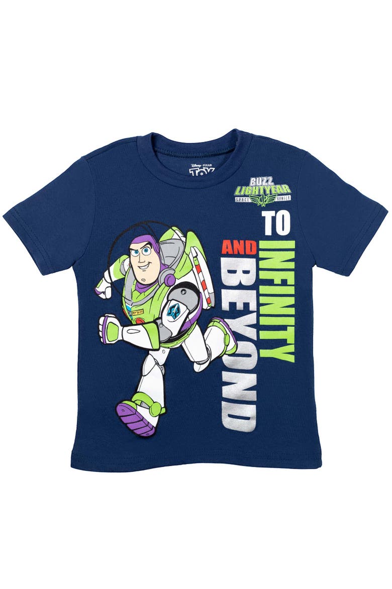 Toy Story Buzz Lightyear T-Shirt & Mesh Shorts Set, Alternate, color, Blue/Gray