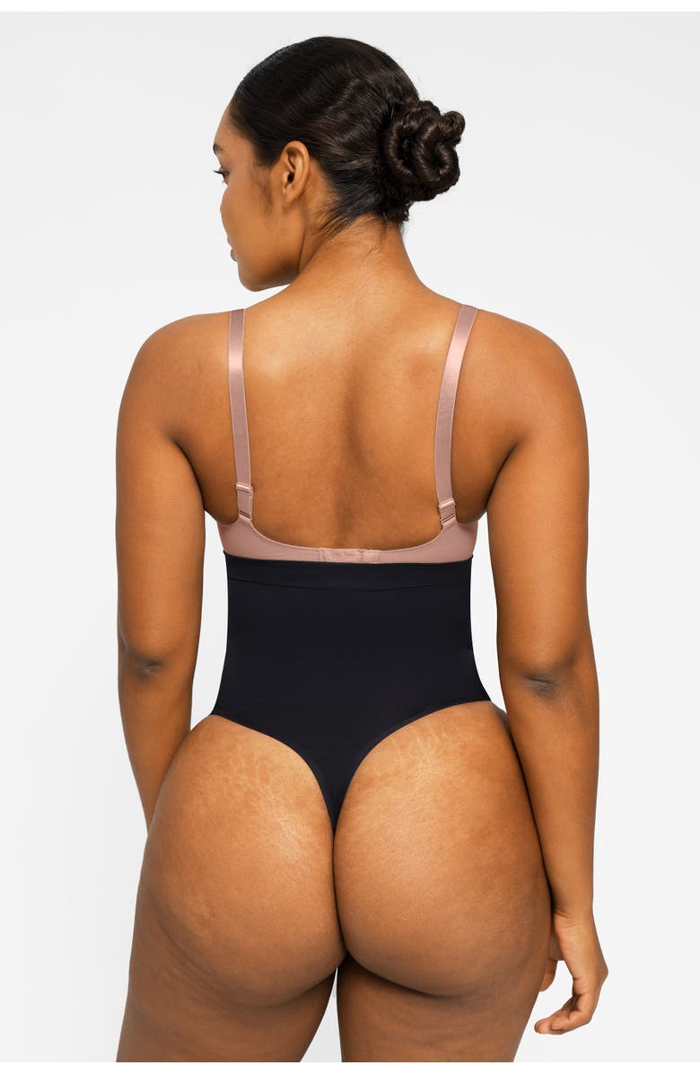 Shapellx Eco Contour Seamless Shaping Panty, Alternate, color, Jet Black