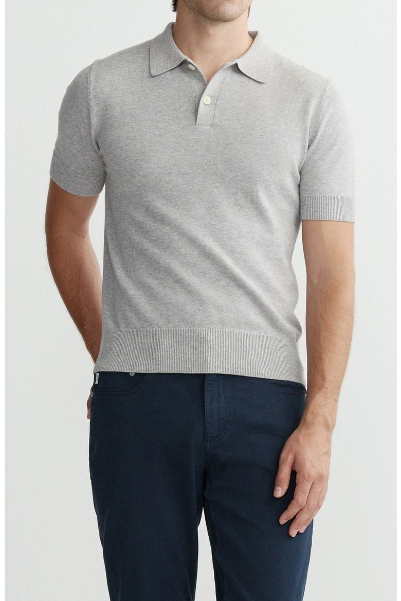 Cotton & Cashmere Polo, Main, color, CONCRETE